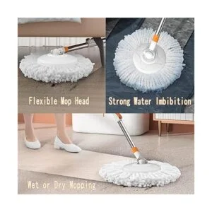 Cubo giratorio para trapeador con sistema de escurridor_6