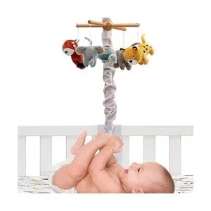 Lambs Ivy Wild Life Musical Baby Nursery Cuna móvil_2