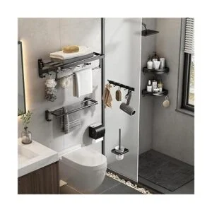 Toallero de 24 pulgadas con soporte para toallero estante_2