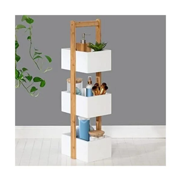 HoneyCanDo 3Tier Storage Caddy BTH08790 Natural 30 lbs_1