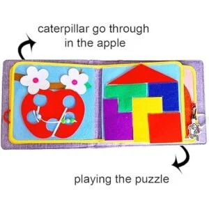 MOVEBO Libro silencioso de tela Montessori para niños_3