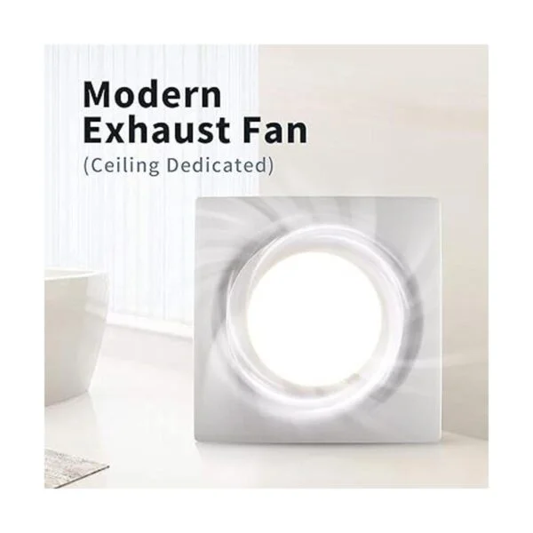 Extractor para baño con luz LED ventilador cuadrado_7