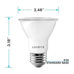 Luxrite Juego de 12 bombillas LED PAR20 equivalente a 50_4