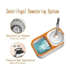 Cubo giratorio para trapeador con sistema de escurridor_3