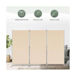 RANTILA Divisor de habitación de 3 paneles divisores de_6