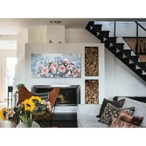 Acocifi Lienzo de peonía para pintura de flores arte de_6