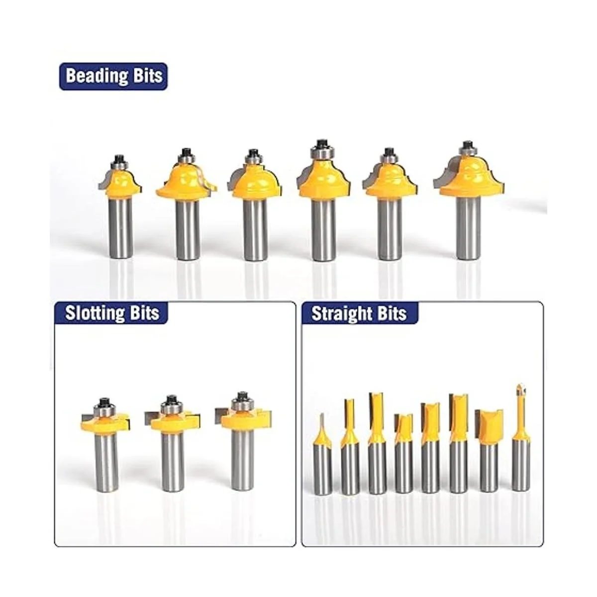 MNA Juego de 35 brocas para router de 12 pulgadas 35_3