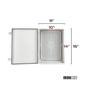 Caja de conexiones eléctrica para exteriores con placa de_2