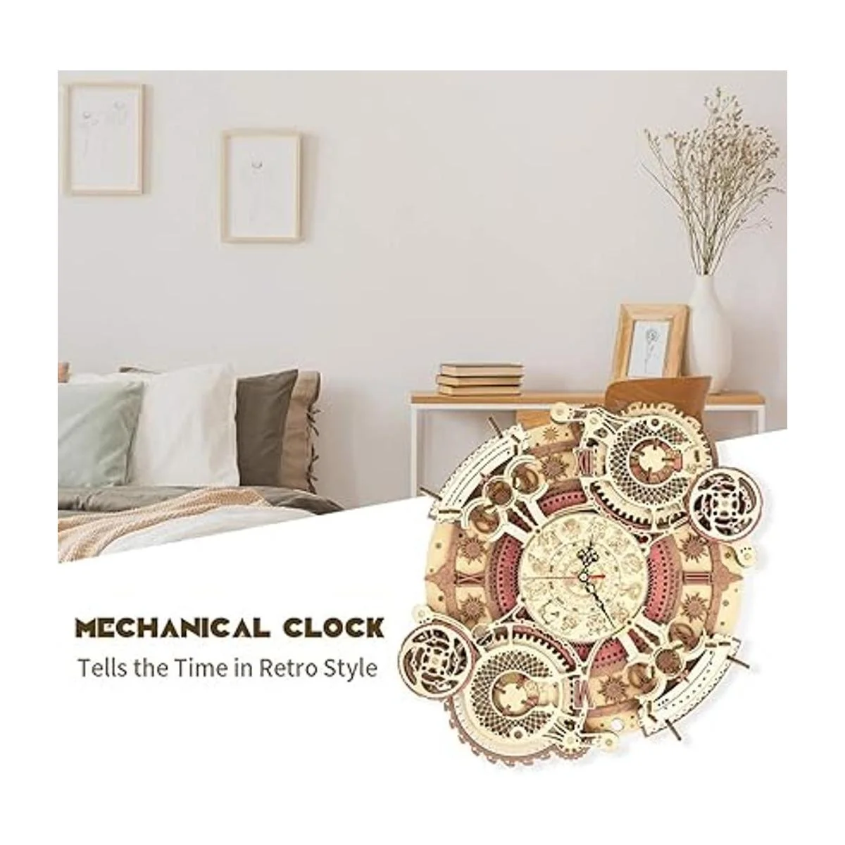 ROKR Reloj de rompecabezas de madera 3D modelo de 12_3