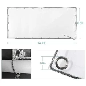Lona impermeable transparente de 6 x 13 pies lona de PVC_2