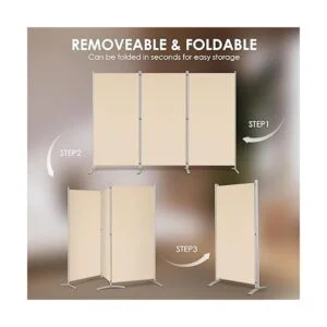 RANTILA Divisor de habitación de 3 paneles divisores de_5
