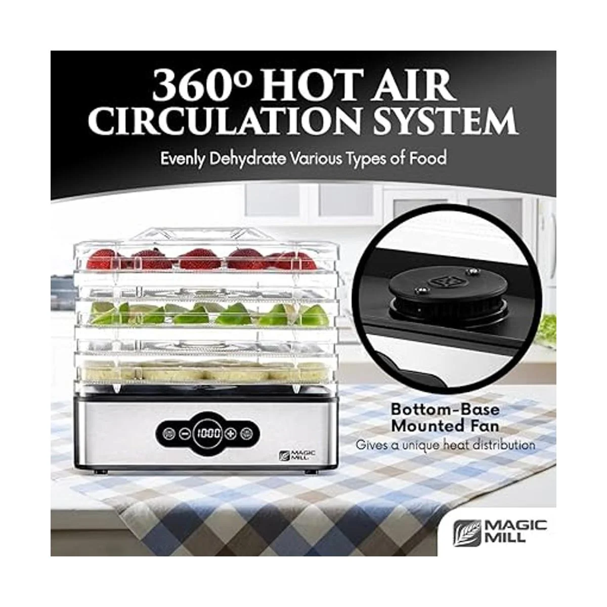 Magic Mill Máquina deshidratadora de alimentos 5_4