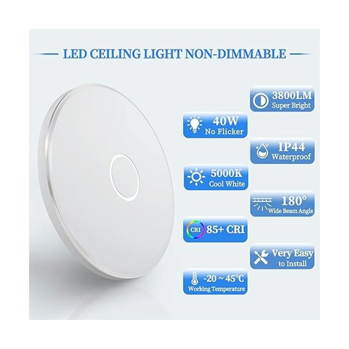 Airand Lámpara de techo LED de montaje empotrado de 5000_2