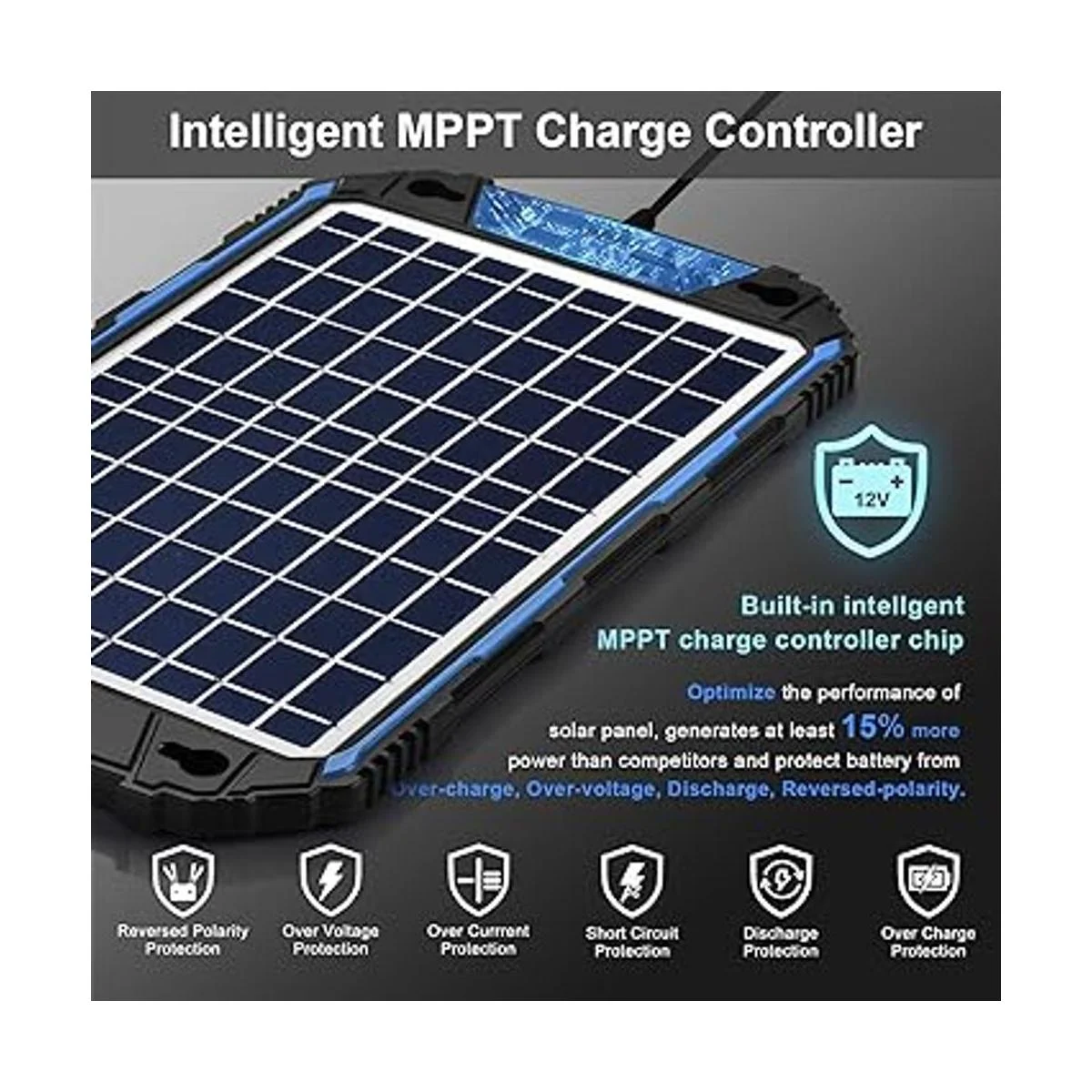 SUNER POWER Cargador y mantenedor de batería solar de 10 W_2