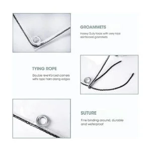 Lona impermeable transparente de 6 x 13 pies lona de PVC_3