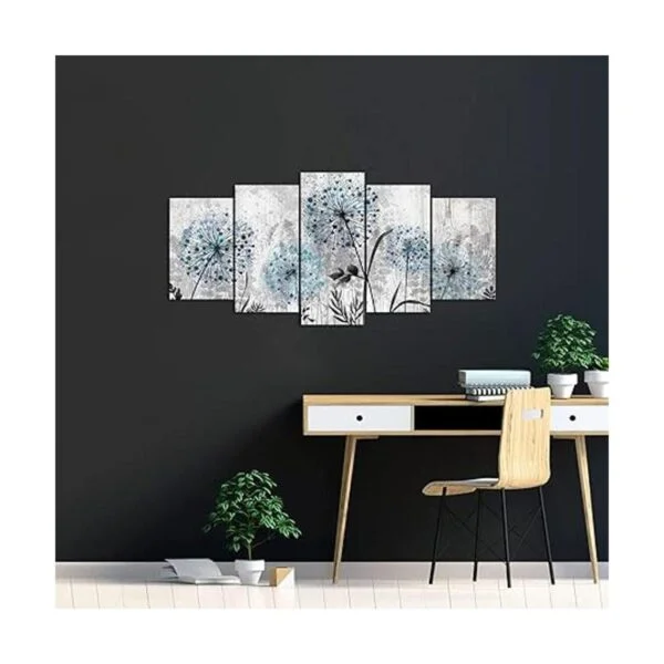 RnnJoile 5 piezas de arte de pared de diente de león_2