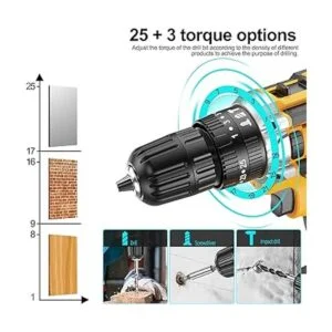 JayLene Juego de brocas inalámbricas de 21 V taladro_3