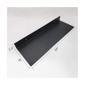 EADOT Estante flotante de metal negro mate 24 x 8_3