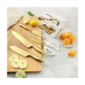 Marco Almond MA21 Juego de cuchillos dorados de lujo_4