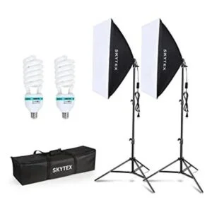 Skytex Kit de iluminación de fotografía continua con caja_1
