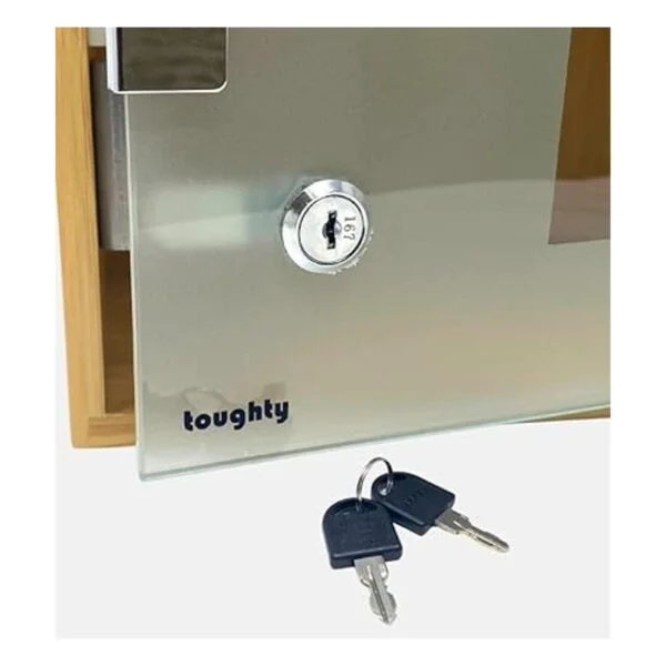 Toughty Gabinete médico con cerradura de bambú para_4