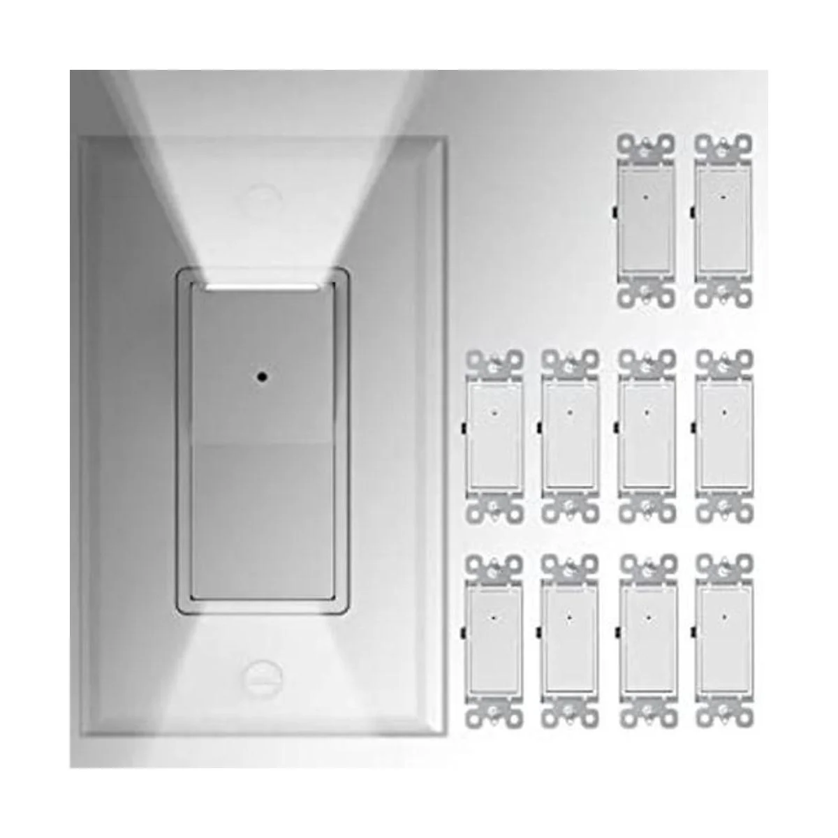 SOZULAMP Paquete de 10 interruptores de luz de pared de 3_1