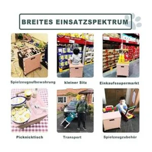 Carro plegable plegable portátil con ruedas para carrito_4