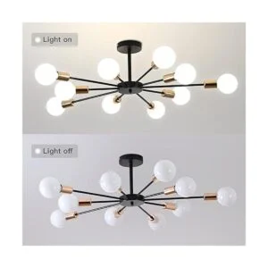 Lámpara de techo moderna de montaje empotrado con arte de_6