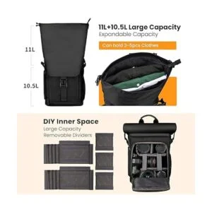 TARION Mochila de cámara con funda extraíble de 16_3