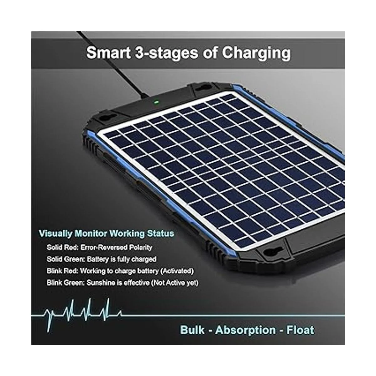 SUNER POWER Cargador y mantenedor de batería solar de 10 W_3