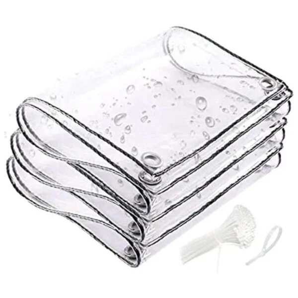 Lona impermeable transparente de 6 x 13 pies lona de PVC_1