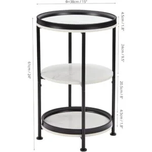 Dulcii Mesa auxiliar redonda industrial mesa auxiliar_3