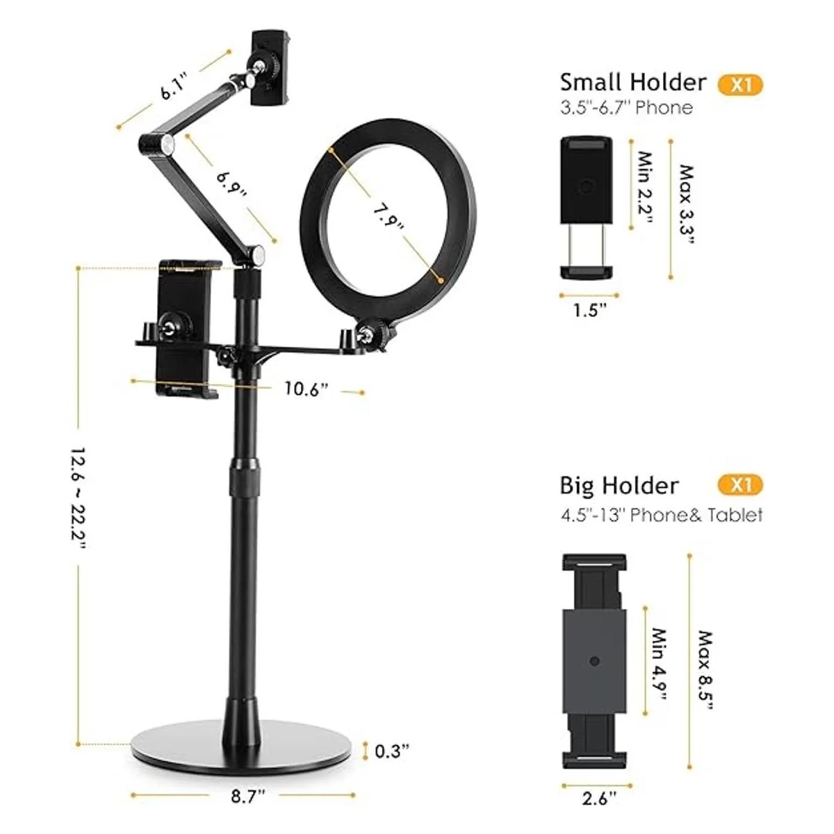 SupeDesk Soporte para tableta de teléfono con anillo_4
