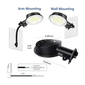 SERWING Luz LED de granero de 120 W Iluminación LED para_6