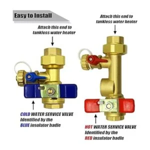 Kit de válvula de servicio de calentador de agua sin_6