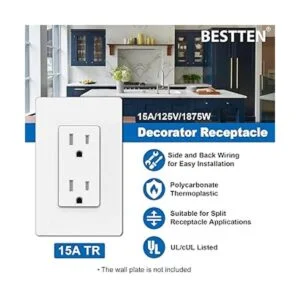 BESTTEN Enchufe eléctrico de pared para decoración de 15_2