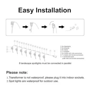 SUNTHIN Focos de paisaje al aire libre iluminación de_6