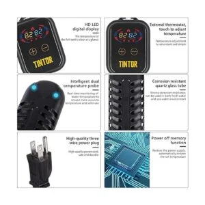 TINTOR Calentador sumergible para acuario 800 W1200 W_4
