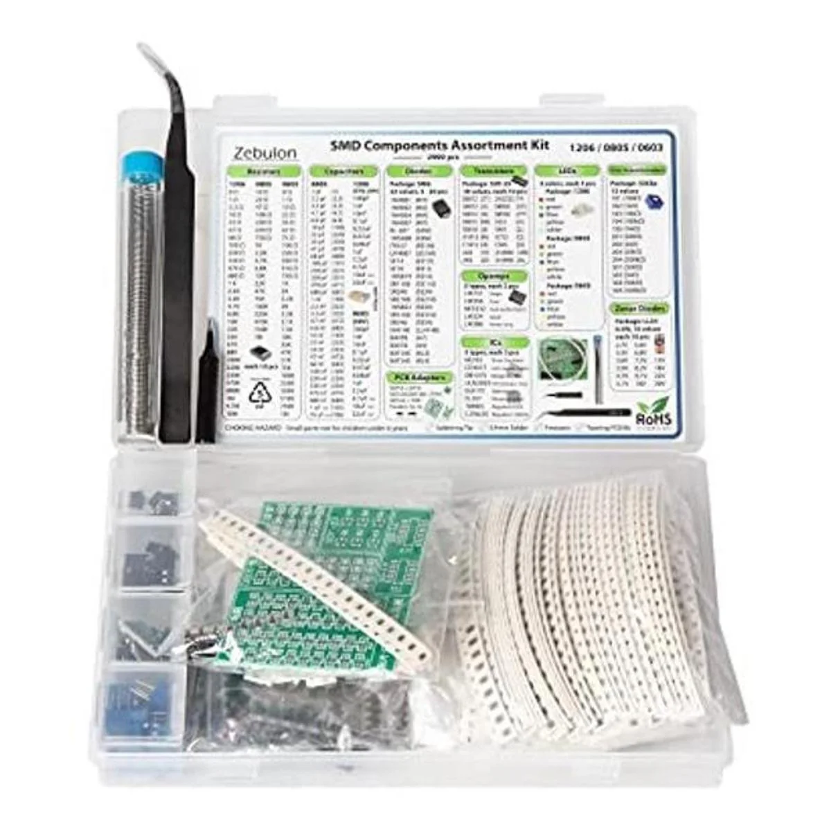 2900 piezas SMD 1206 0805 0603 Surtido de componentes_1