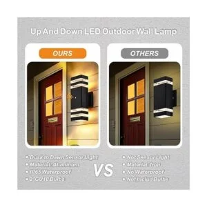 DASTOR Luces de pared para exteriores del atardecer al_4
