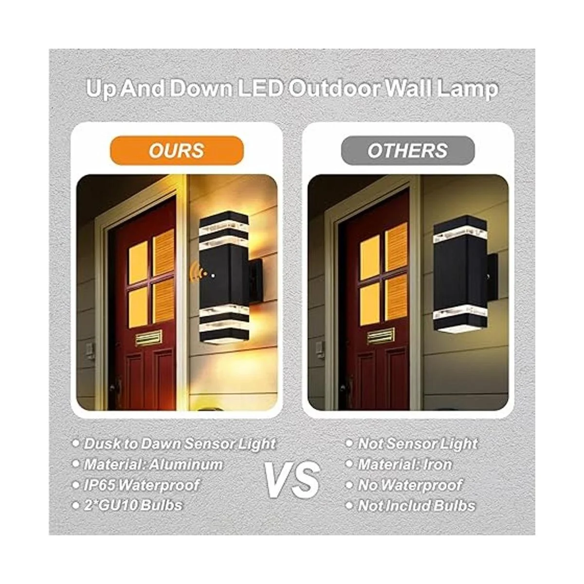 DASTOR Luces de pared para exteriores del atardecer al_4