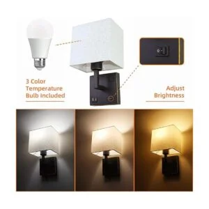 Aplique de pared luz de montaje en pared con puerto USB_2