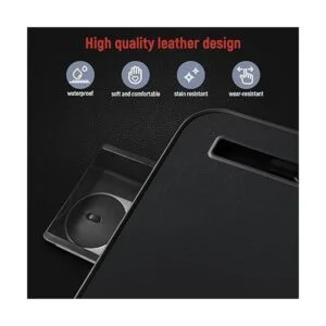 Mesa de bandeja para portátil cuero de lujo escritorio_5