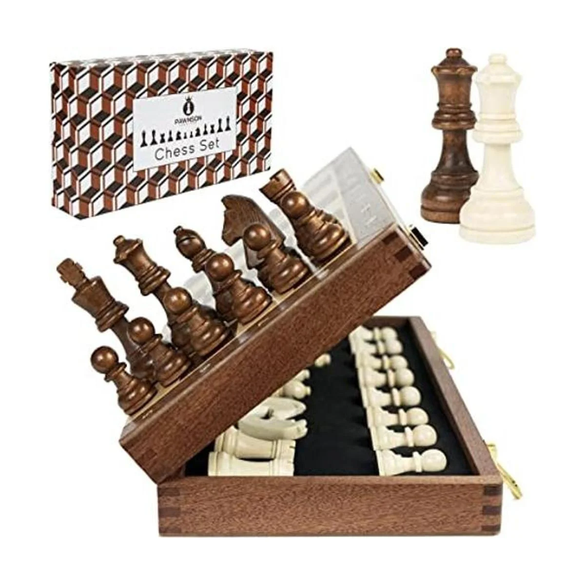 Juego de ajedrez magnético de madera para niños y adultos_1