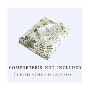 ECOCOTT Juego de funda de edredón floral tamaño Queen 3_5