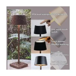 amhshkou Lámparas de mesa recargables LED inalámbricas_3