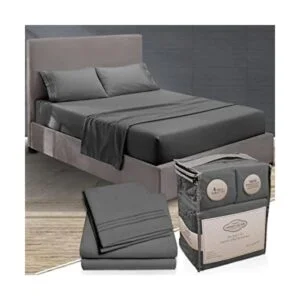 Abeero Home Juego de sábanas de tamaño matrimonial de alta_1
