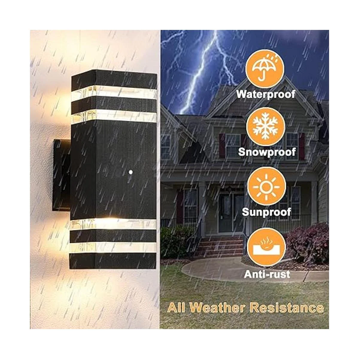 DASTOR Luces de pared para exteriores del atardecer al_3