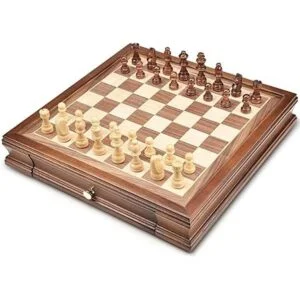 AMEROUS Juego de ajedrez magnético de madera de 12.8 x_2