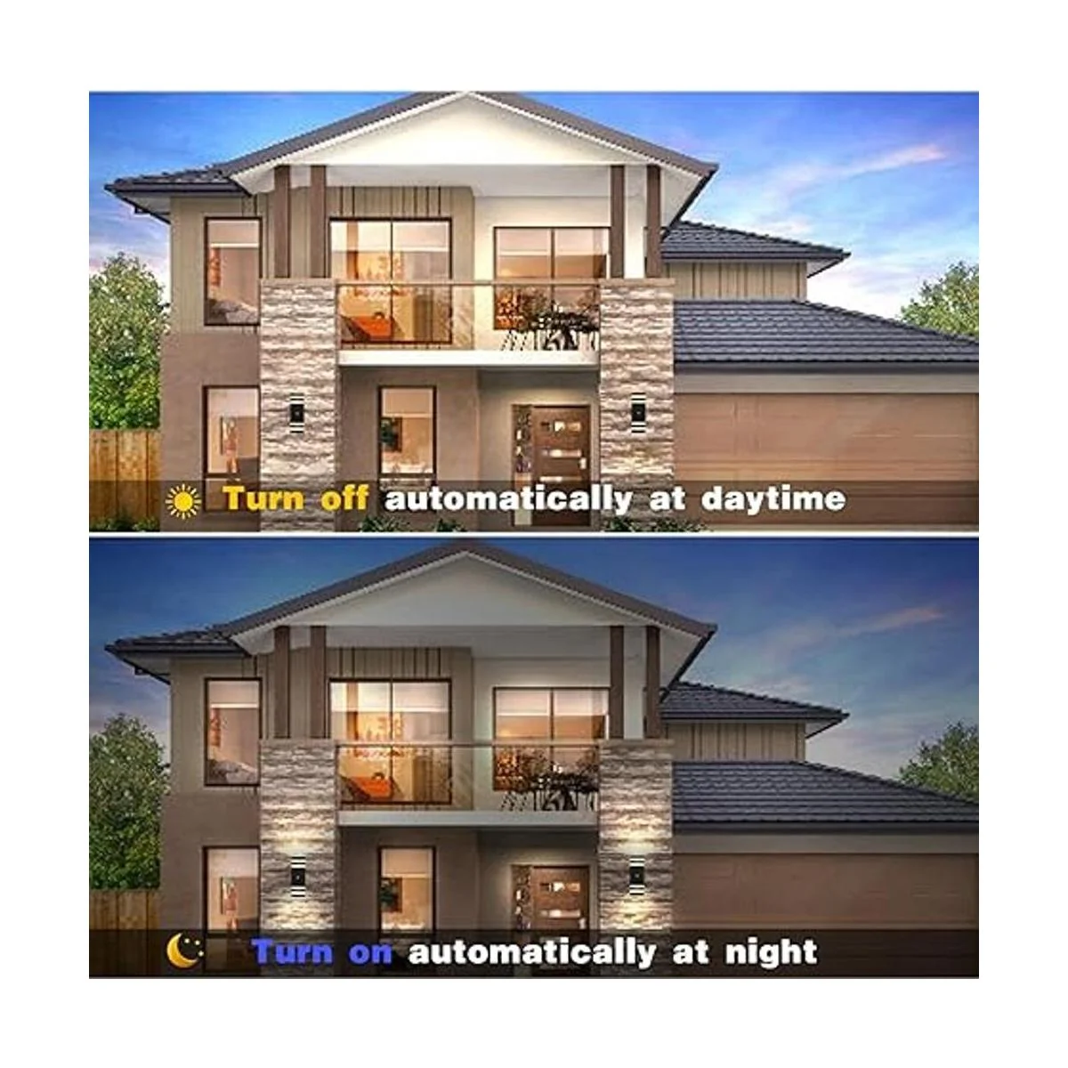 DASTOR Luces de pared para exteriores del atardecer al_2